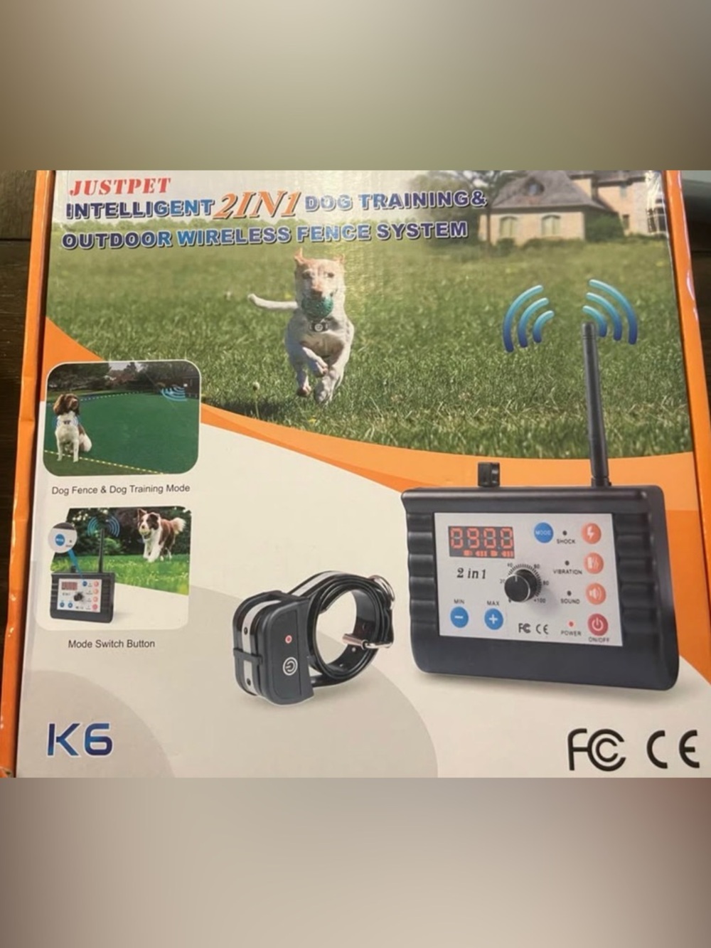 NEW Justpet K6 Intelligent 2In1 Dog Training & Outdoor Wireless Fence System